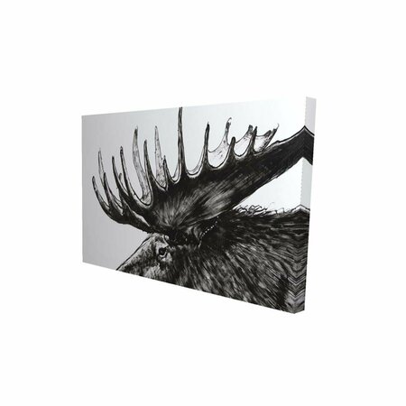 BEGIN HOME DECOR 20 x 30 in. Moose Plume-Print on Canvas 2080-2030-AN473